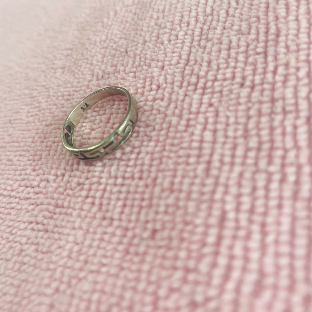 Silver Ring with Engraved Design